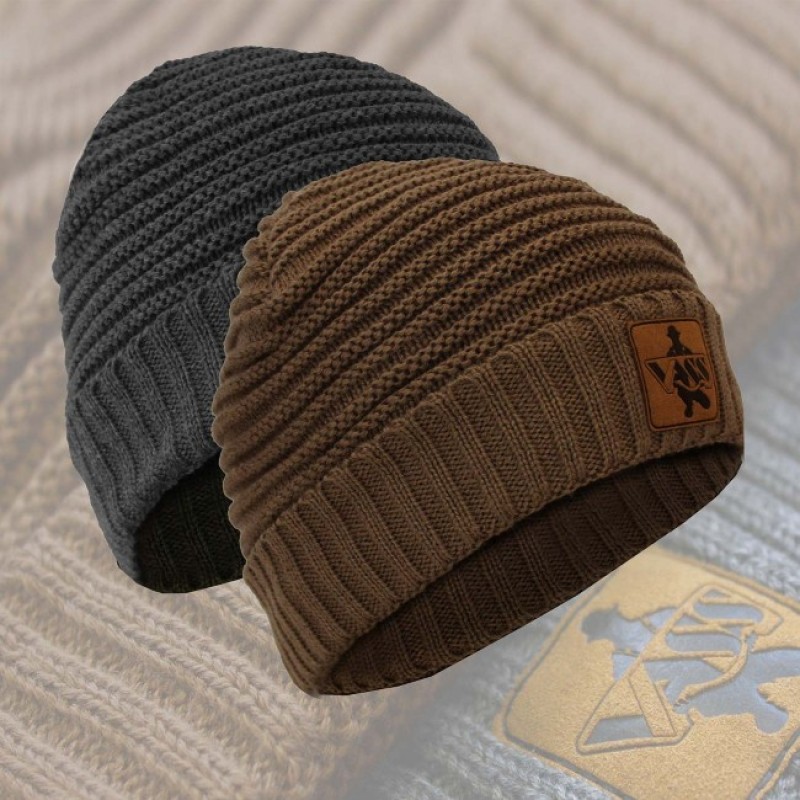 Vass Fleece Lined Beanie (Suede Badge)