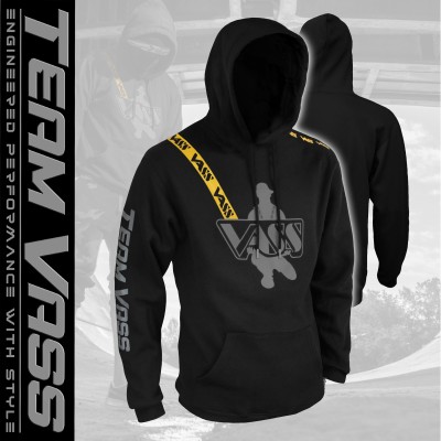 Team Vass Printed Hoody - Black Edition - with Vass Printed Strap