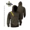 Vass Embroidered Hoodie Khaki Edition with Yellow Print Strap