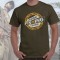 Vass Fishing Culture Printed T-Shirt in Khaki & Black