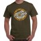 Vass Fishing Culture Printed T-Shirt in Khaki & Black