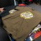 Vass Fishing Culture Printed T-Shirt in Khaki & Black