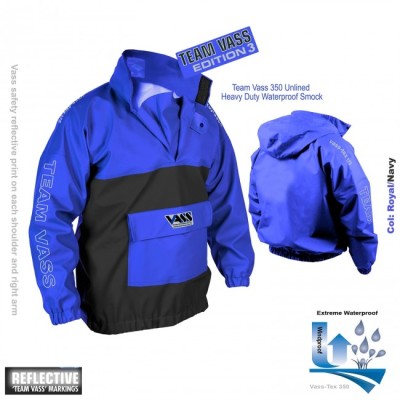 Team Vass 350 Unlined Waterproof Smock - Royal Blue/Navy