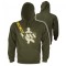 Vass Classic Printed Khaki Edition Fishing Hoodie with Yellow Print Strap